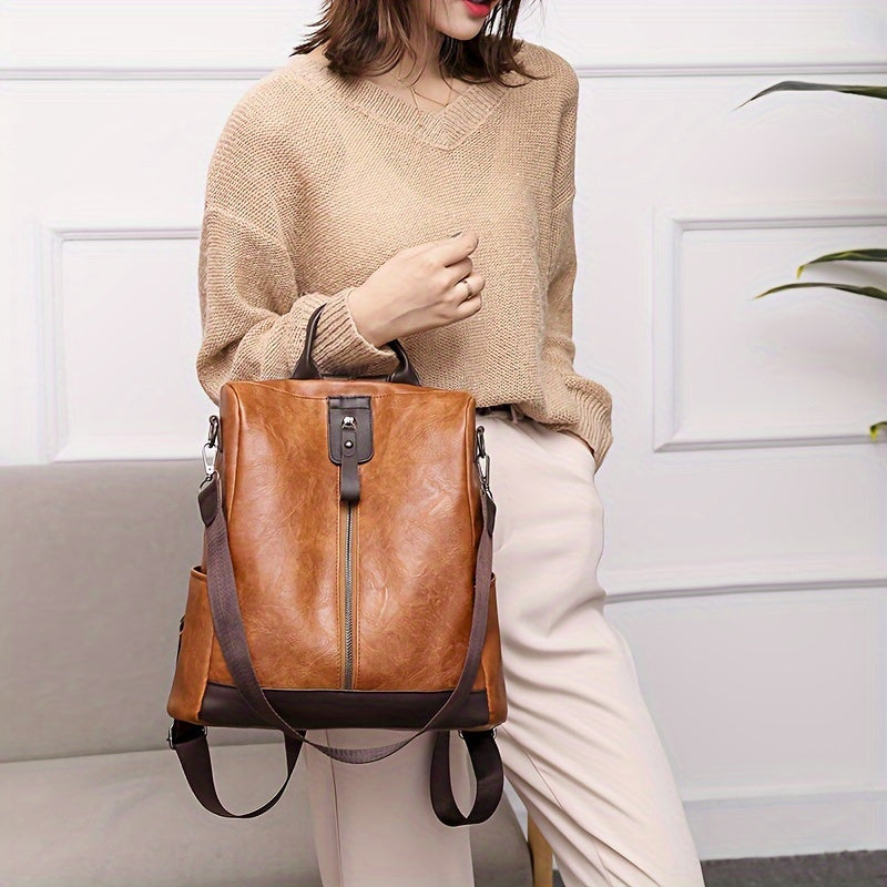 Stylish Vegan Leather Ladies Backpack