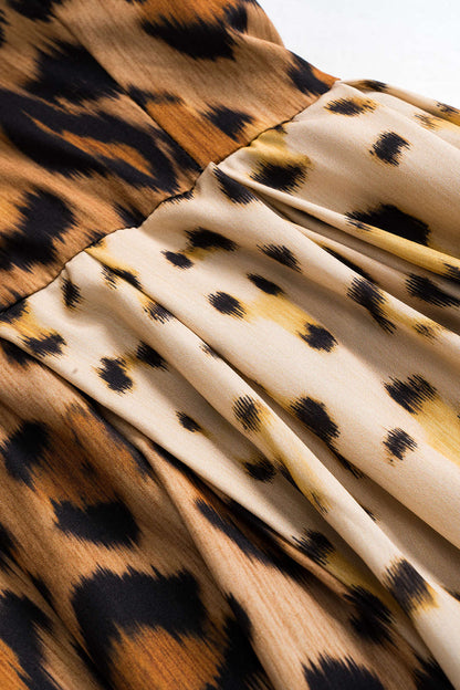 Stylish Animal Print Mid Length Dress