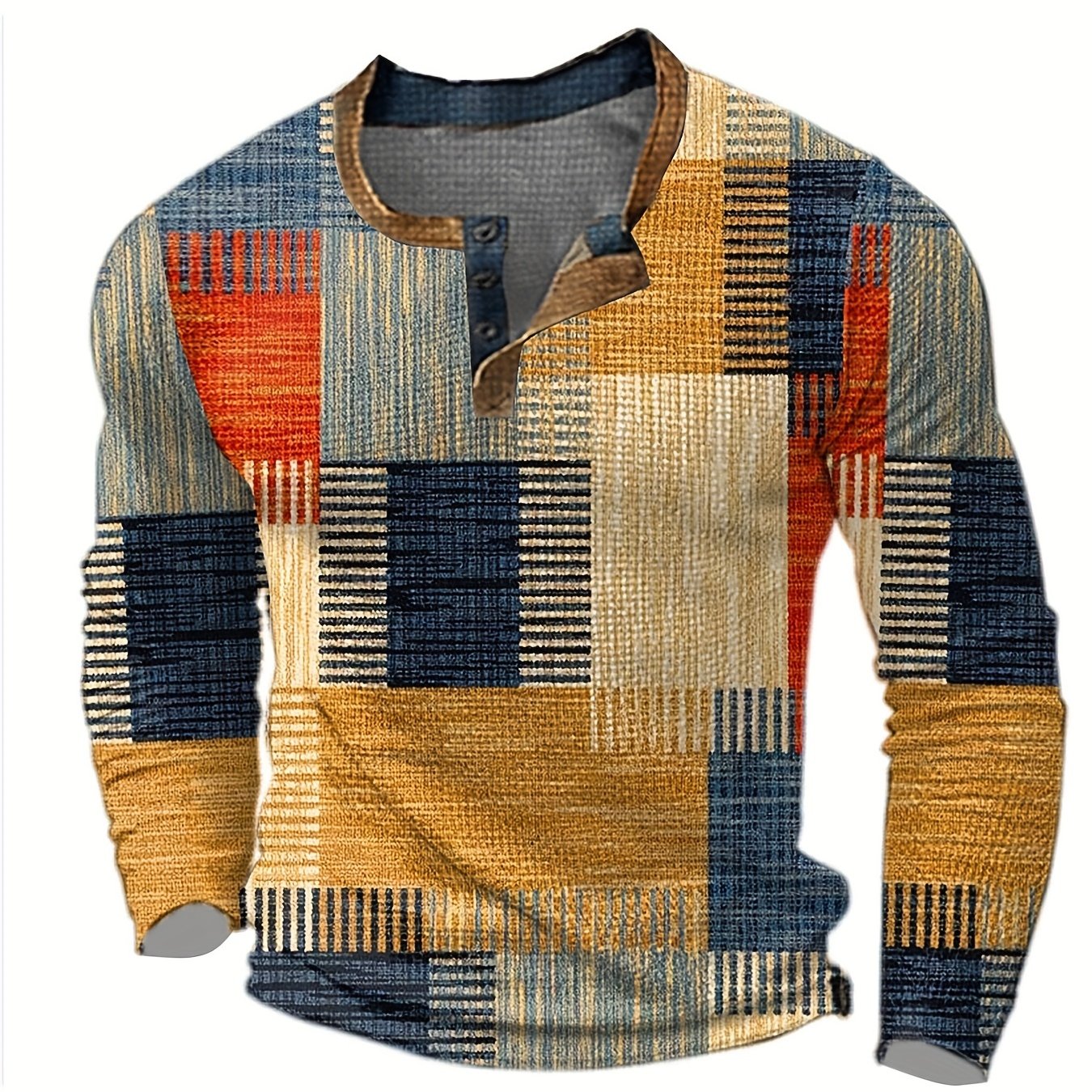 Retro Style Crew Neck Sweater