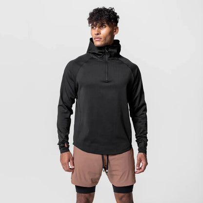Athletic Fitted Sport Hoodie - OutfitLondon