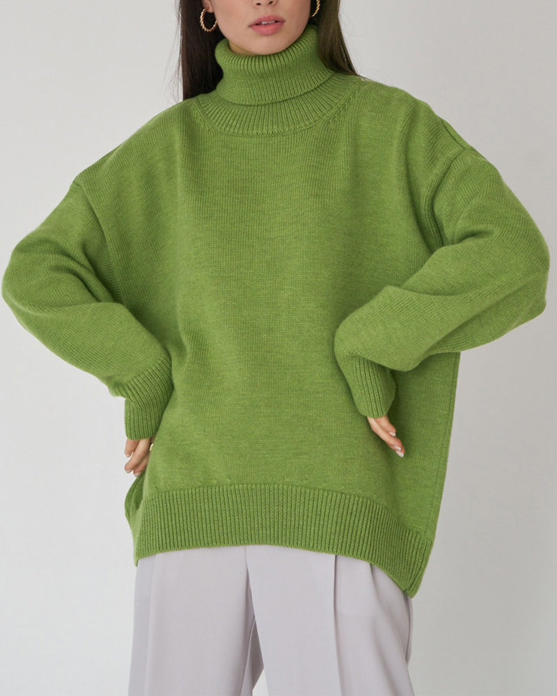 Women's Soft Relaxed Fit Crew Neck Sweater