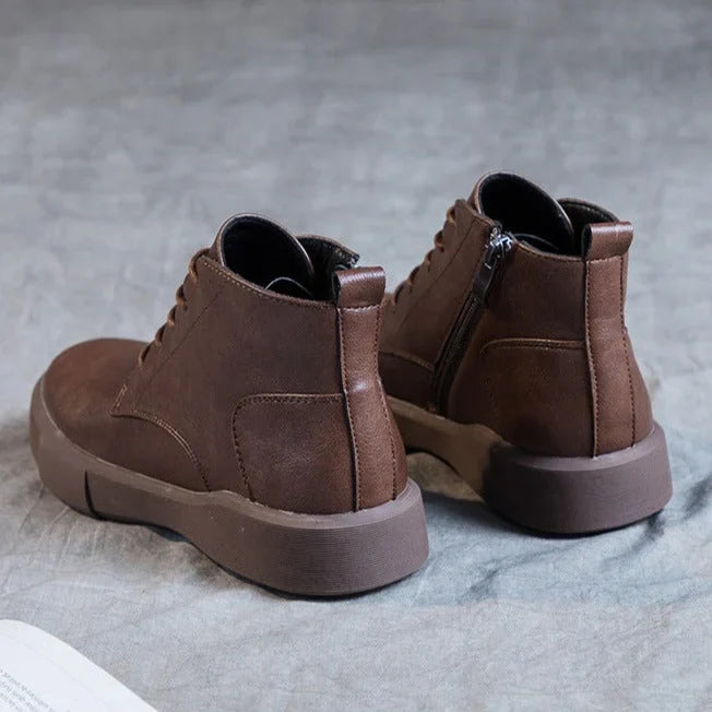 Cozy Classic Low Heel Ankle Boots for Women