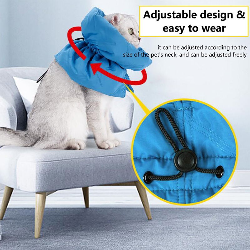 Adjustable Cat Cone Collar,Soft Elizabethan E Collar For Cats After Surgery