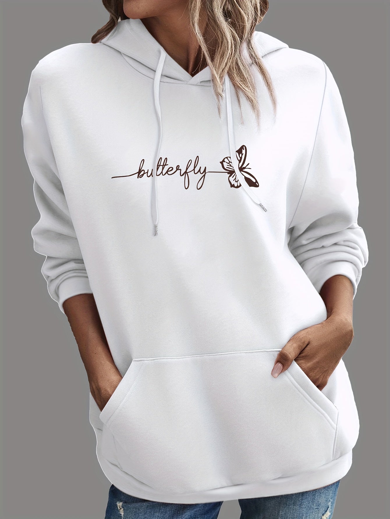 Soft Ladies Hoodie with Floral Graphic