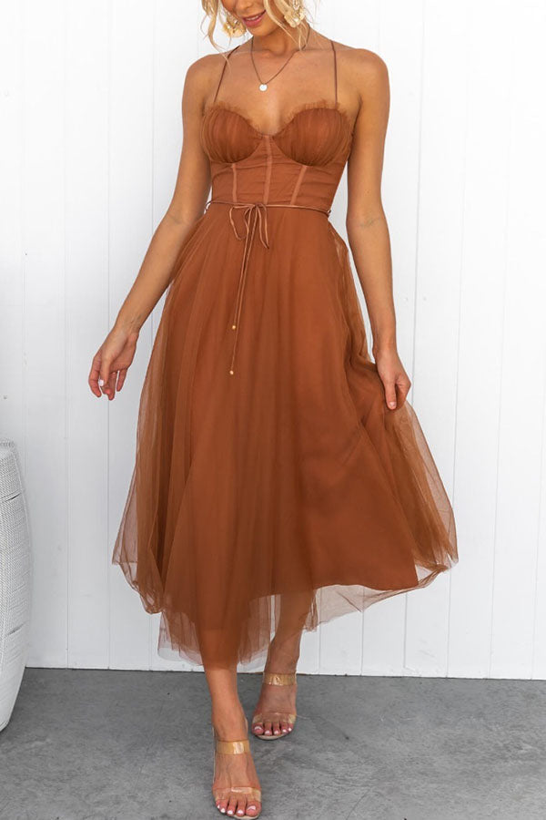 Beautiful Lace Corset Waist Dress