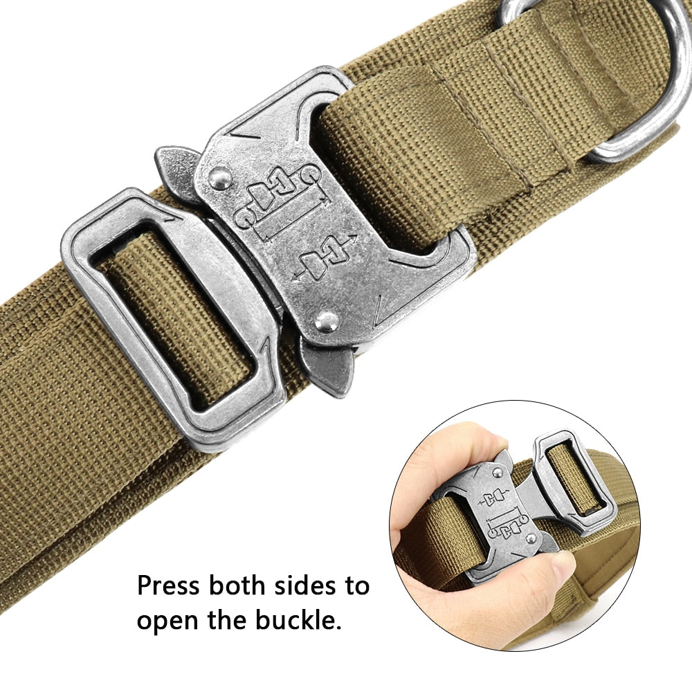 Tactical Dog Collar Military Adjustable Nylon