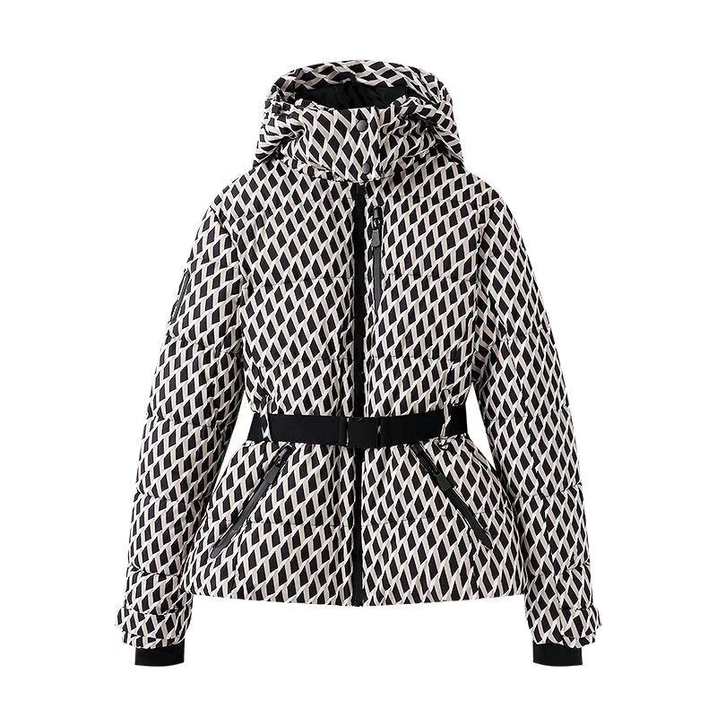 Slim Fitted Padded Jacket With Waist Tie