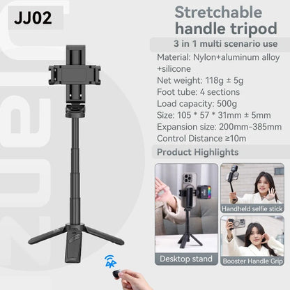 Compact Bluetooth Selfie Stick With 360 Rotation