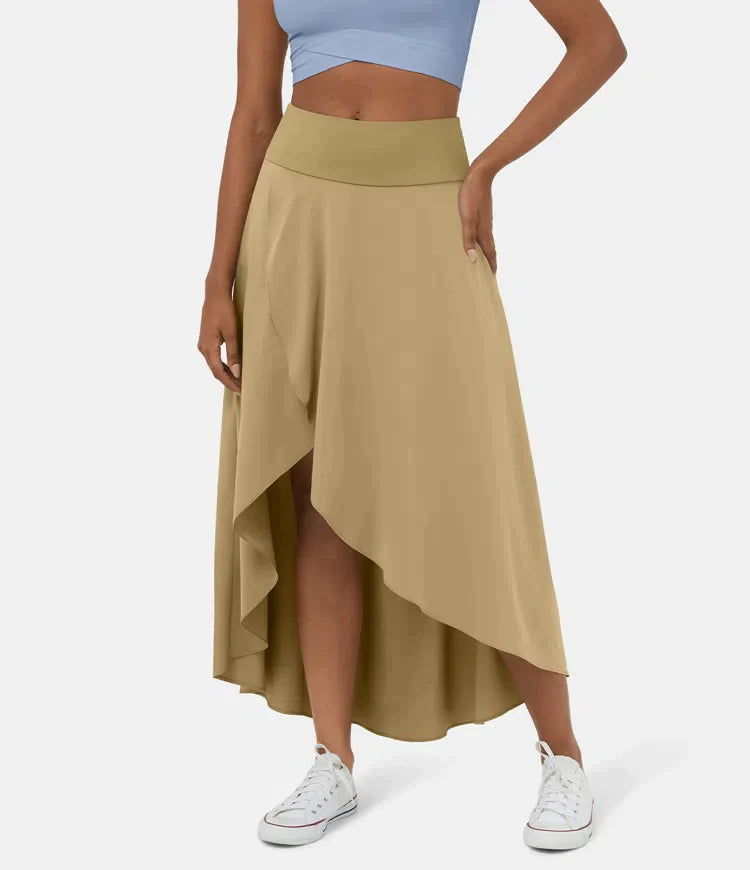 Flattering Flowy Side Midi Skirt