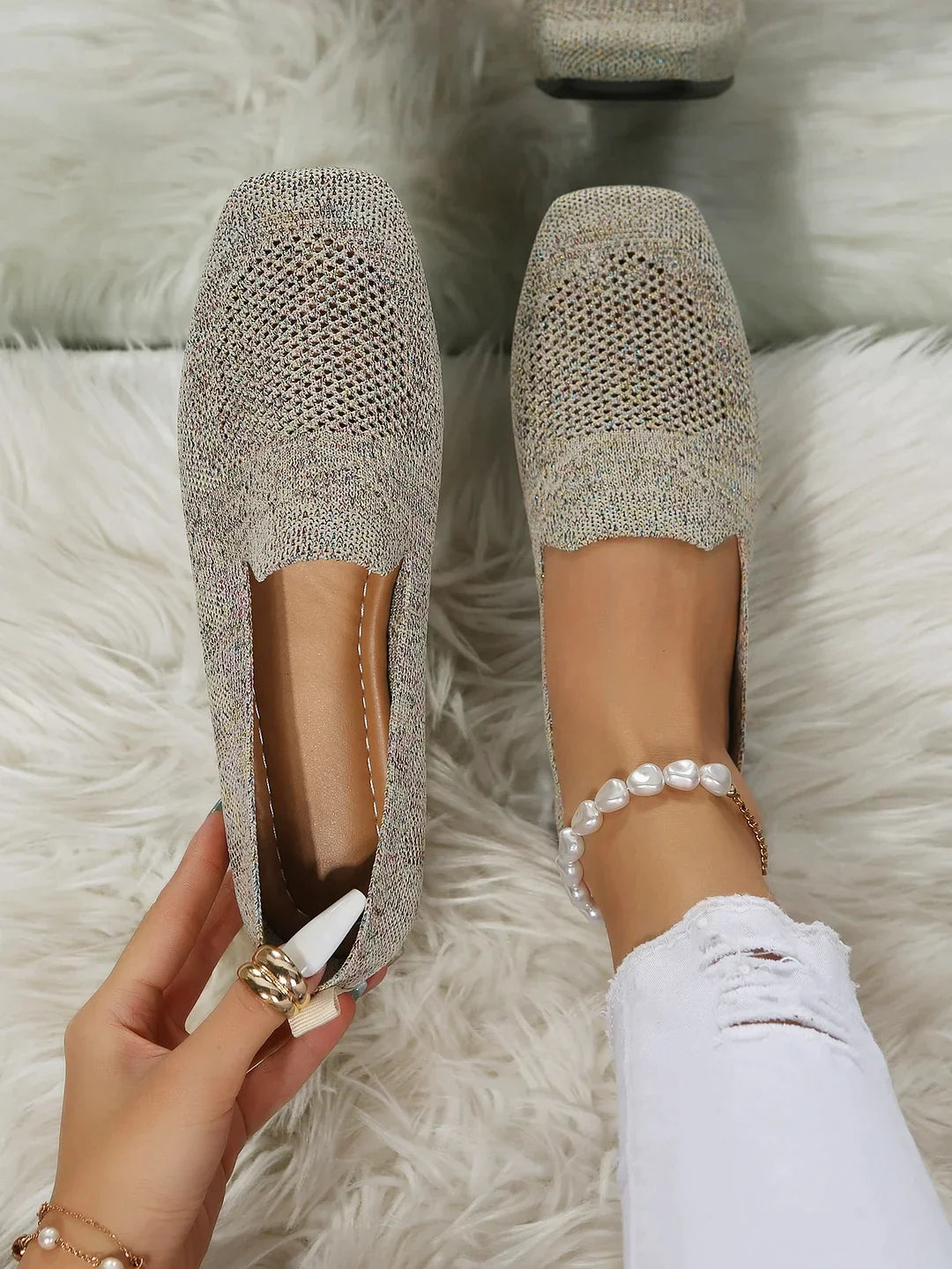 Step-In Elegance: Orthopedic Non-Slip Flat Shoes - Comfort Meets Style