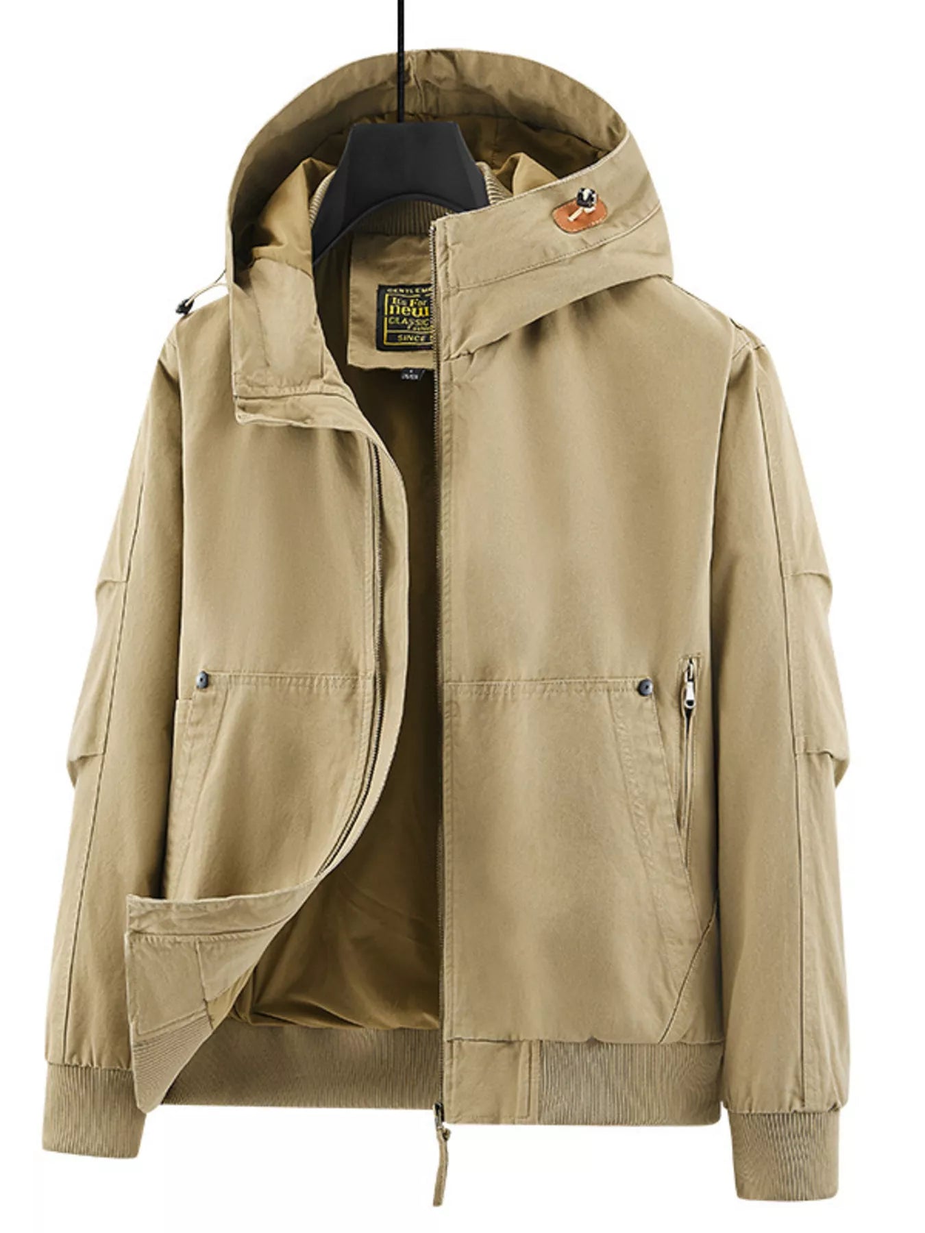 Big Mens Zipper Hooded Jacket - OutfitLondon