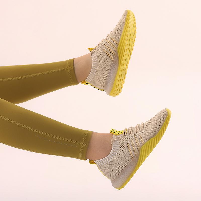 Colorblock Knitted Sneakers For Women