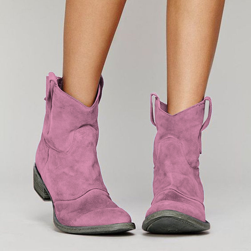 Western Style Cowboy Ankle Boots