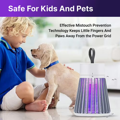 Mosquito Zapper Lamp for Indoor & Outdoor Use - Rechargeable, No Chemicals, Safe Mosquito Trap