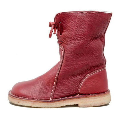 Warm Fuzzy Lace Up Winter Snow Boots