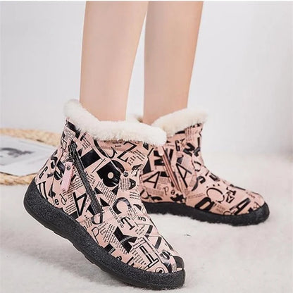 Stylish Women's Snow Boots with Fun Prints