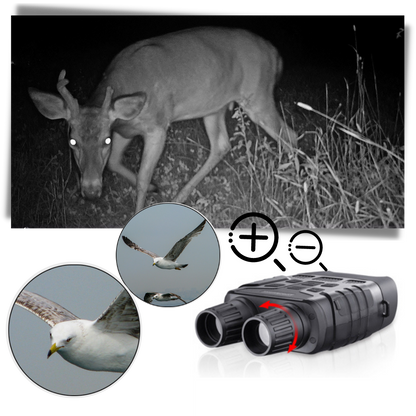 Digital Night Vision Infrared Binoculars w/ 4x HD Zoom Optics & Photos Videos with Audio