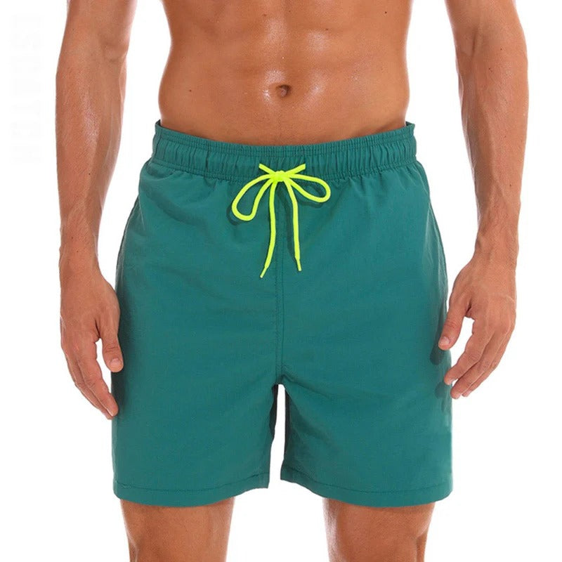 Men's Beach Swim Trunks with Colorful Drawstring - OutfitLondon