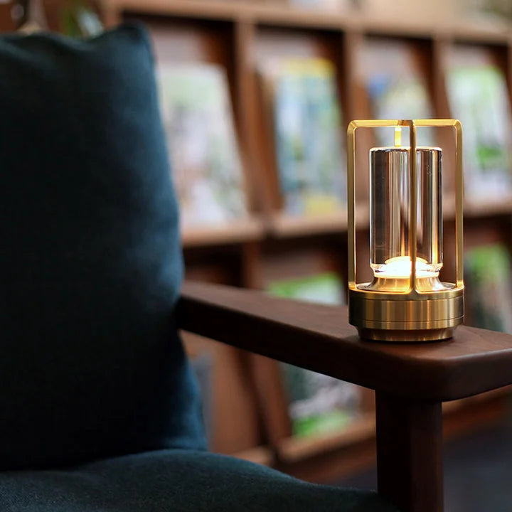 Ambient Lantern Cordless Crystal Table Lamp