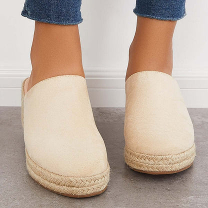 Espadrilles Mule Wedges Platform Slip on Backless Sandals