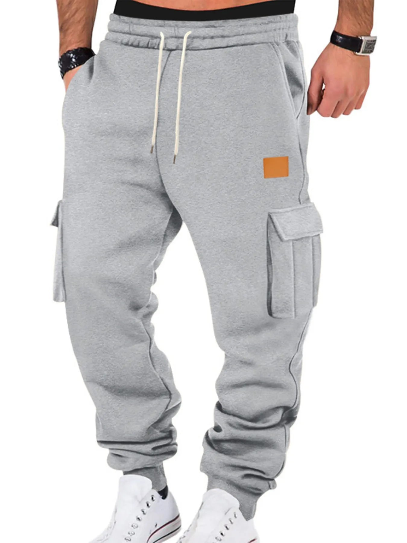 Comfortable Loose Fit Elastic Waist Jogger Pants For Men