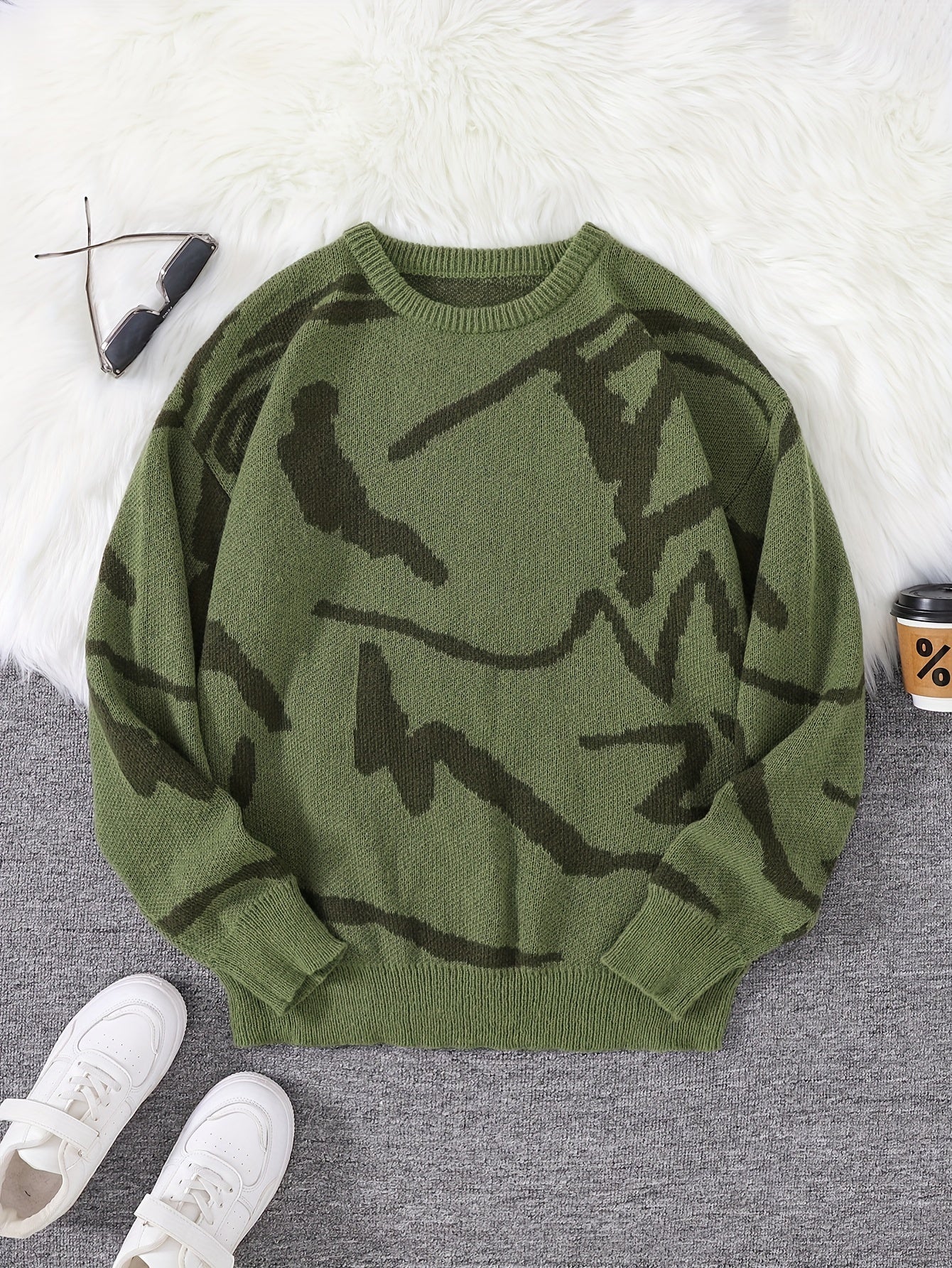 Soft Graphic Crew Neck Winter Sweatshirt