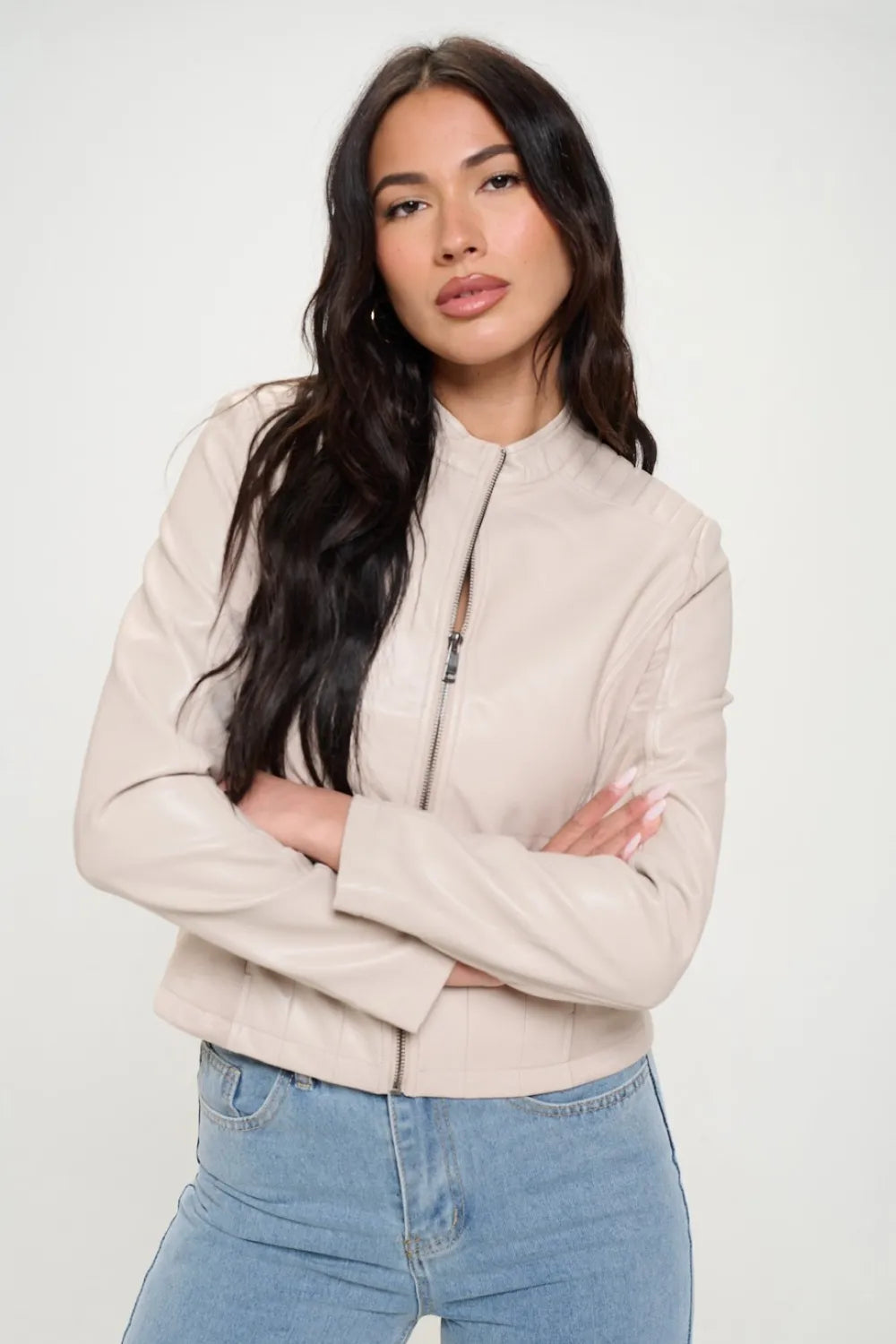 Vegan Black Motorcycle Leather Jacket - OutfitLondon