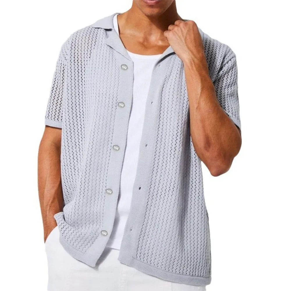 Lightweight Lace Top with Front Buttons