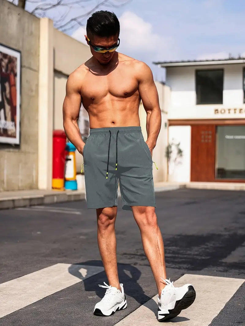 Lightweight Athletic Shorts with Secure Pockets - OutfitLondon