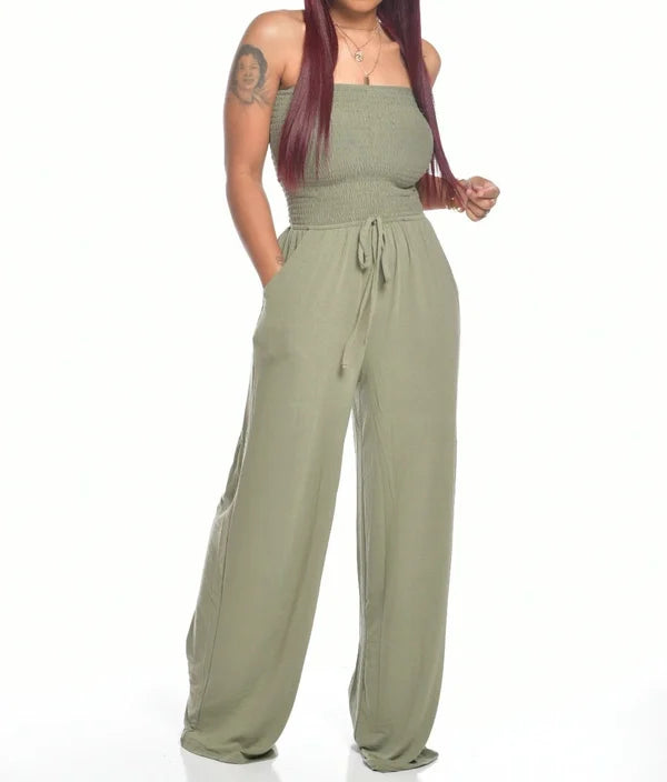 Sunny Womens Off Shoulder Jumpsuit