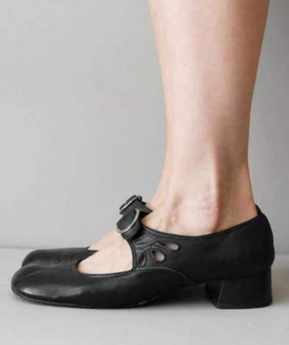 Mary Janes Summer Low Heel Vintage Women Shoes