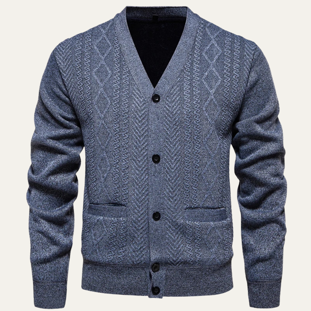 Slim Fit Men's Knit V Neck Sweater Cardigan