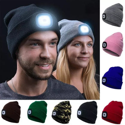 Rechargeable Winter LED Beanie Light