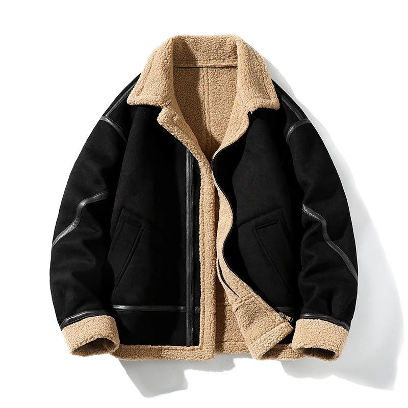 Premium Sheepskin Aviator Coat