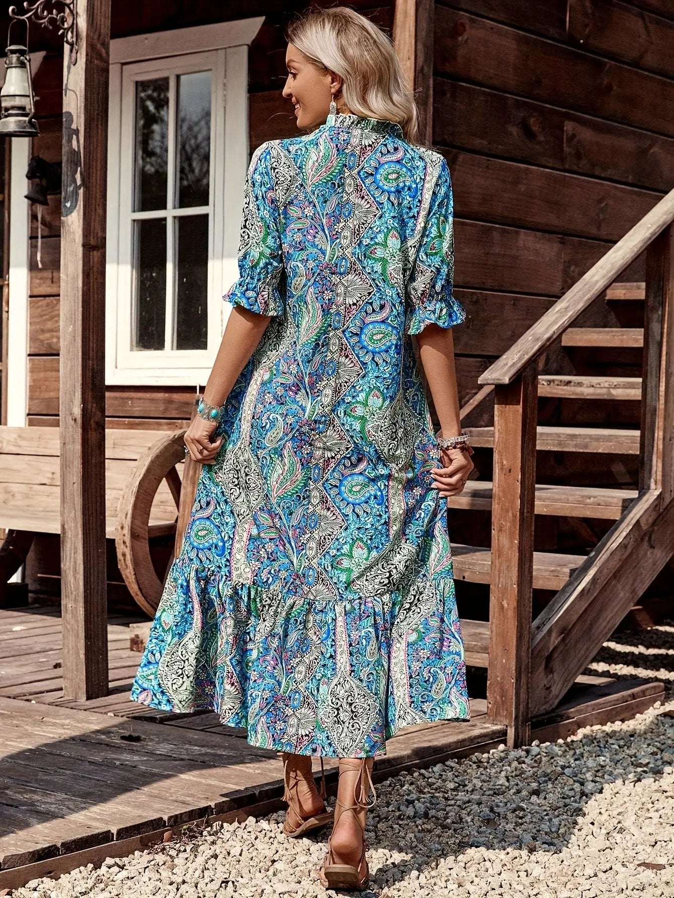 Bohemian Floral Maxi Summer Dress