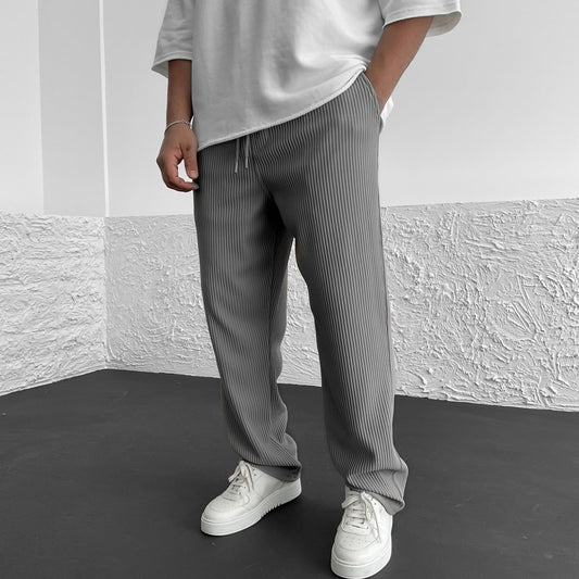 Comfortable Mens Loose Fit Drawstring Trousers - OutfitLondon