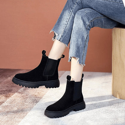 Cozy Faux Fur Insulated Ankle Boots for Women