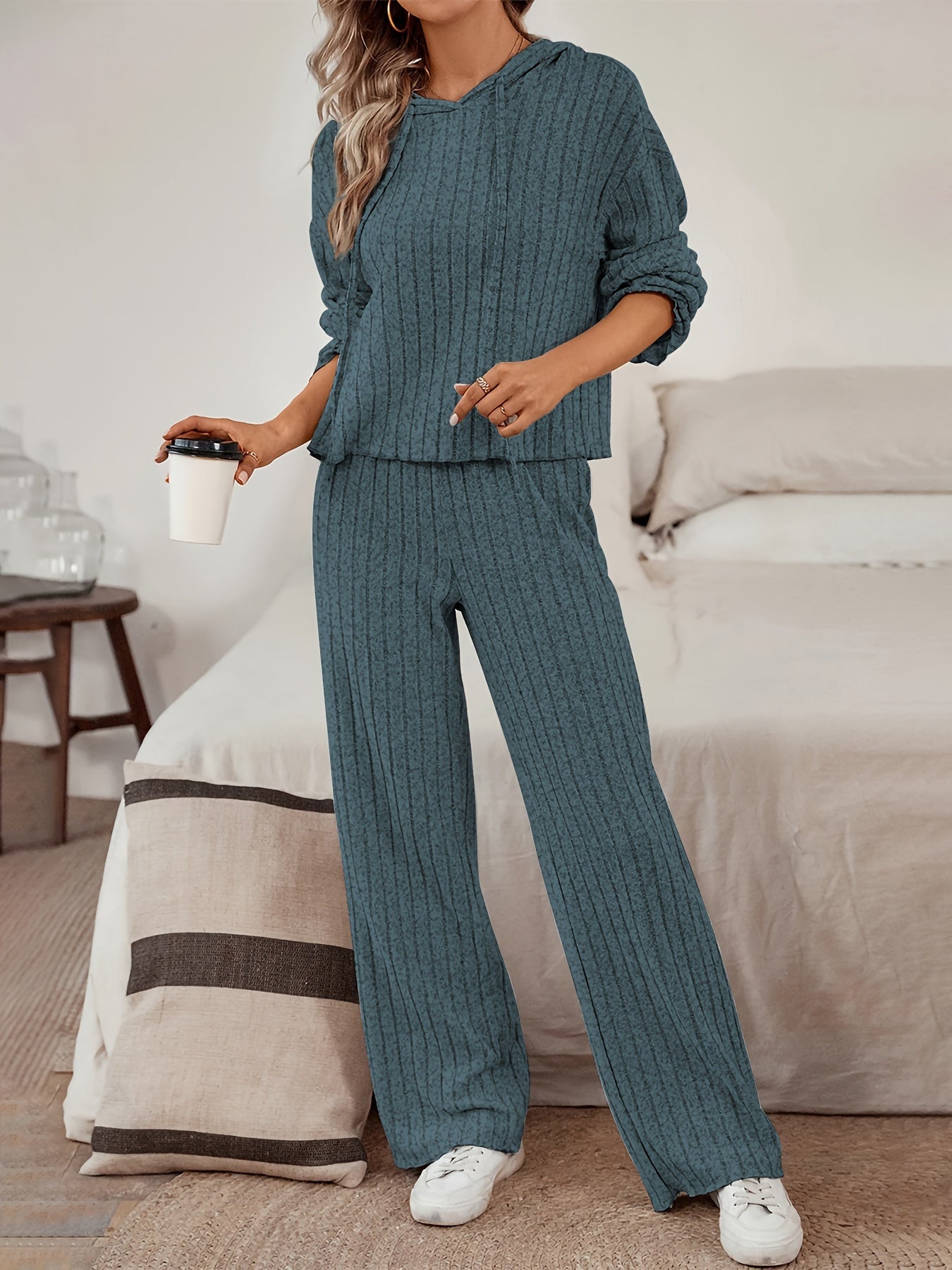 Soft Women's 2 Piece Hooded Sweat Suit Set - OutfitLondon