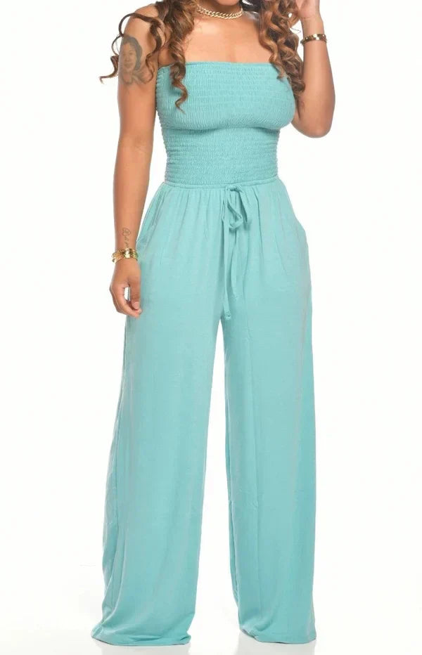Sunny Womens Off Shoulder Jumpsuit