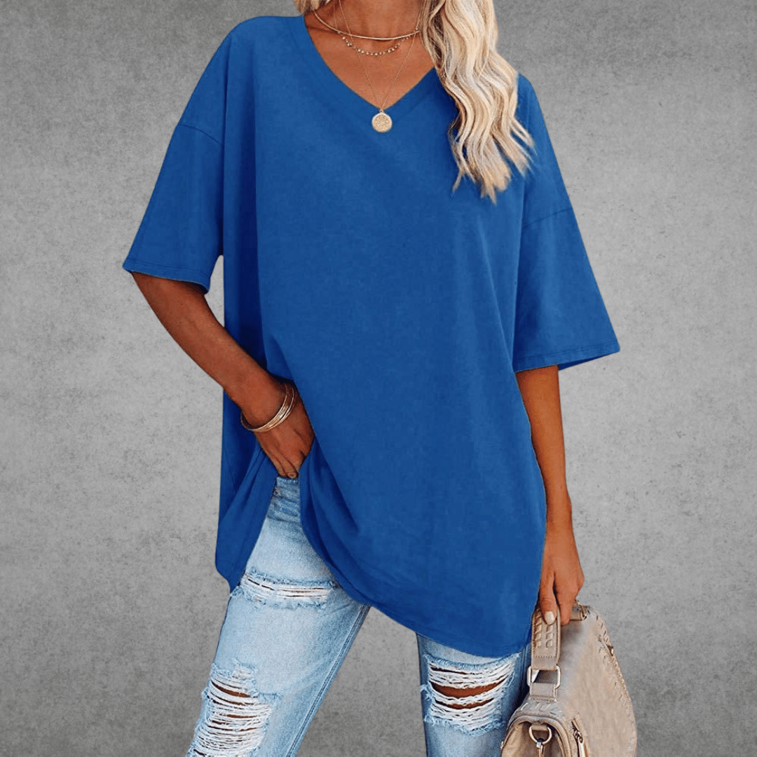 Relaxed Fit Casual V Neck T Shirt