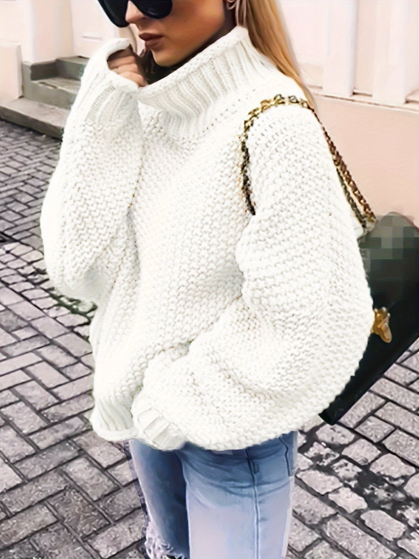 Warm Women's Cable Knit Long Sweater