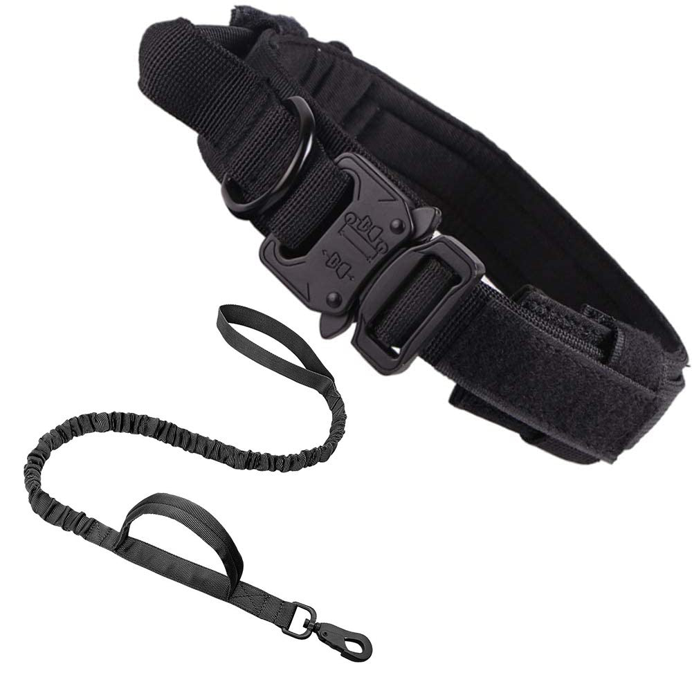Dog Collar Adjustable Military TacticalPets Dg Collas Leas CntrlTactical Military Dog Training Collar