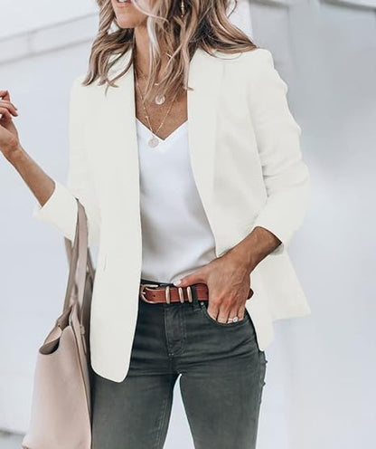 Timeless Ladies One Button Blazer with Pockets