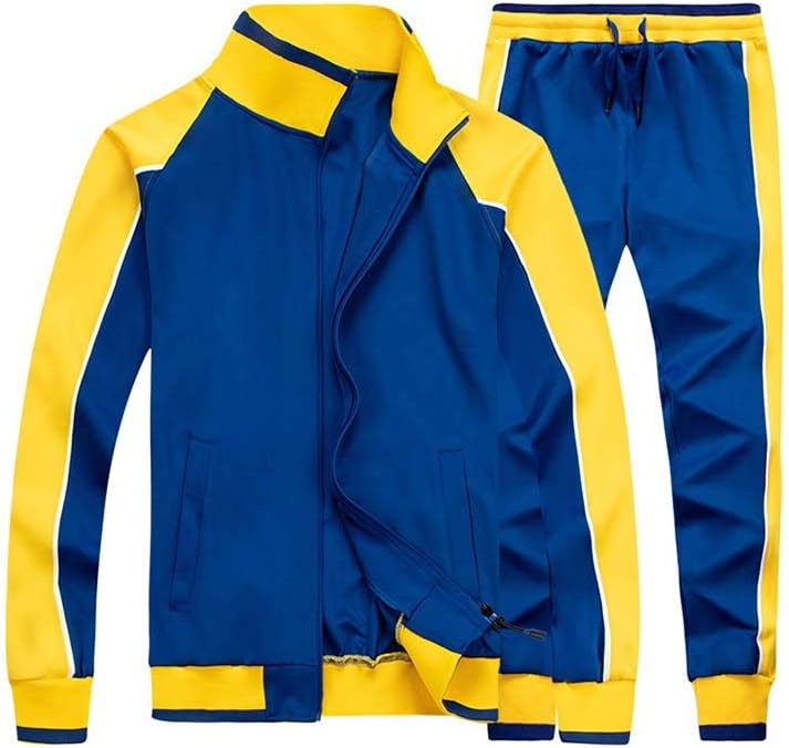 Athletic 2-Piece Mens Tracksuit with Bold Stripes