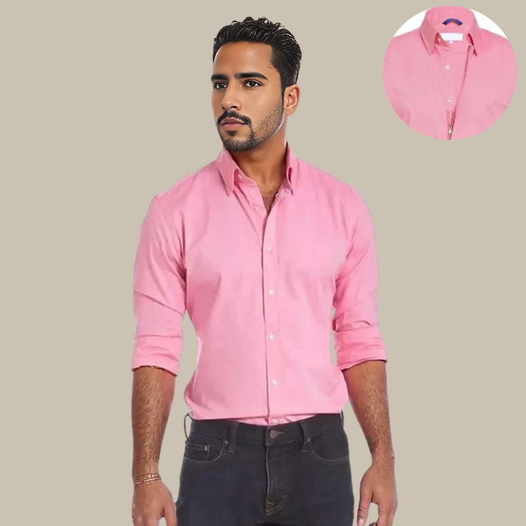 Easy Care Men's Zip Shirt for Work
