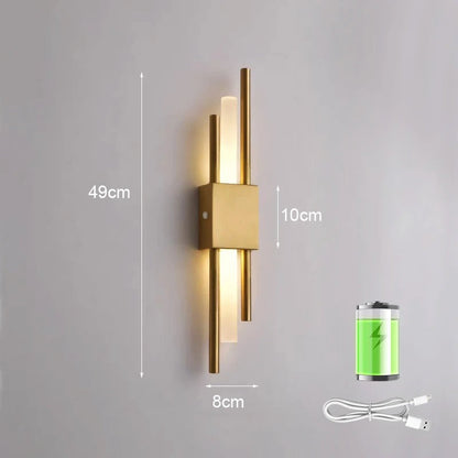 Wireless Battery Powered LED Wall Lamp