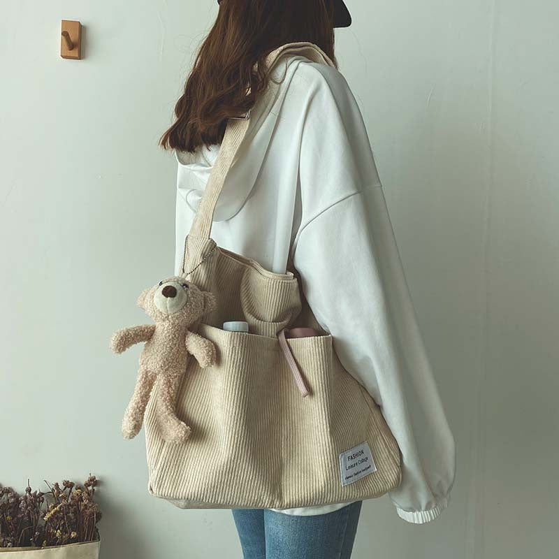 Big Spacious Tote Bag Soft Faux Leather