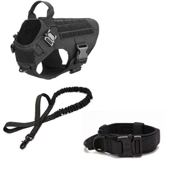 Dog Harness, Collar & Leash – k9 Tactical Working Dog Set