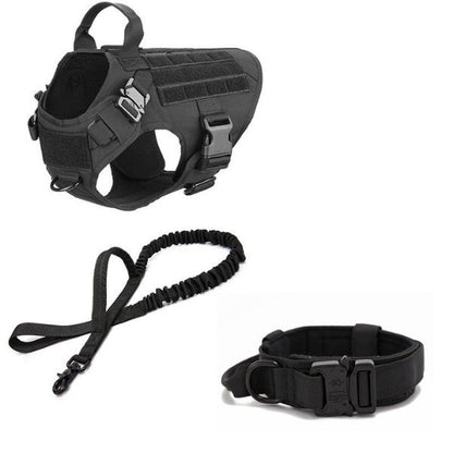 Dog Harness, Collar & Leash – k9 Tactical Working Dog Set