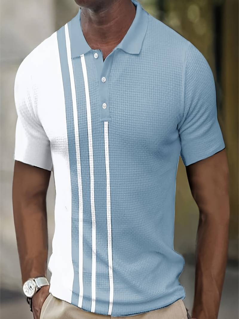 Multicolor Textured Waffle Stripe Shirt